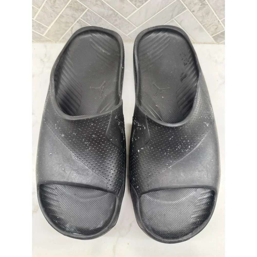 Nike Jordan Post Slides Sandals Mens 11 Triple Black Foam Comfort Slip On 400292